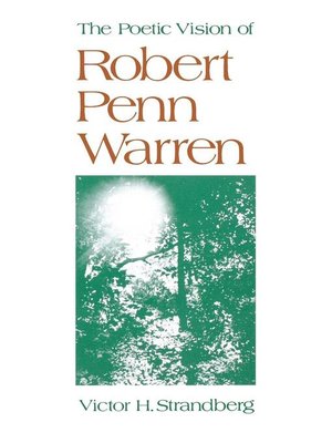 cover image of The Poetic Vision of Robert Penn Warren